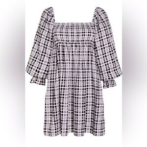 Faithful the Brand Delano Check Mini Dress Size 6